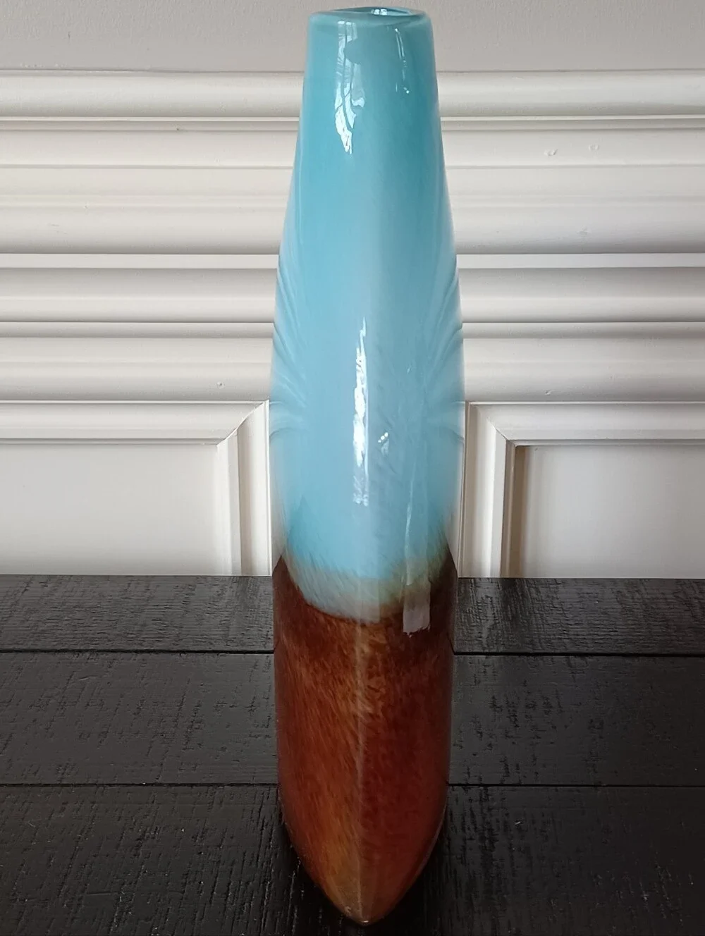 Pier 1 Hand Blown Bottle Glass Vase 🩵💫